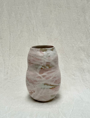 Blush curved vase