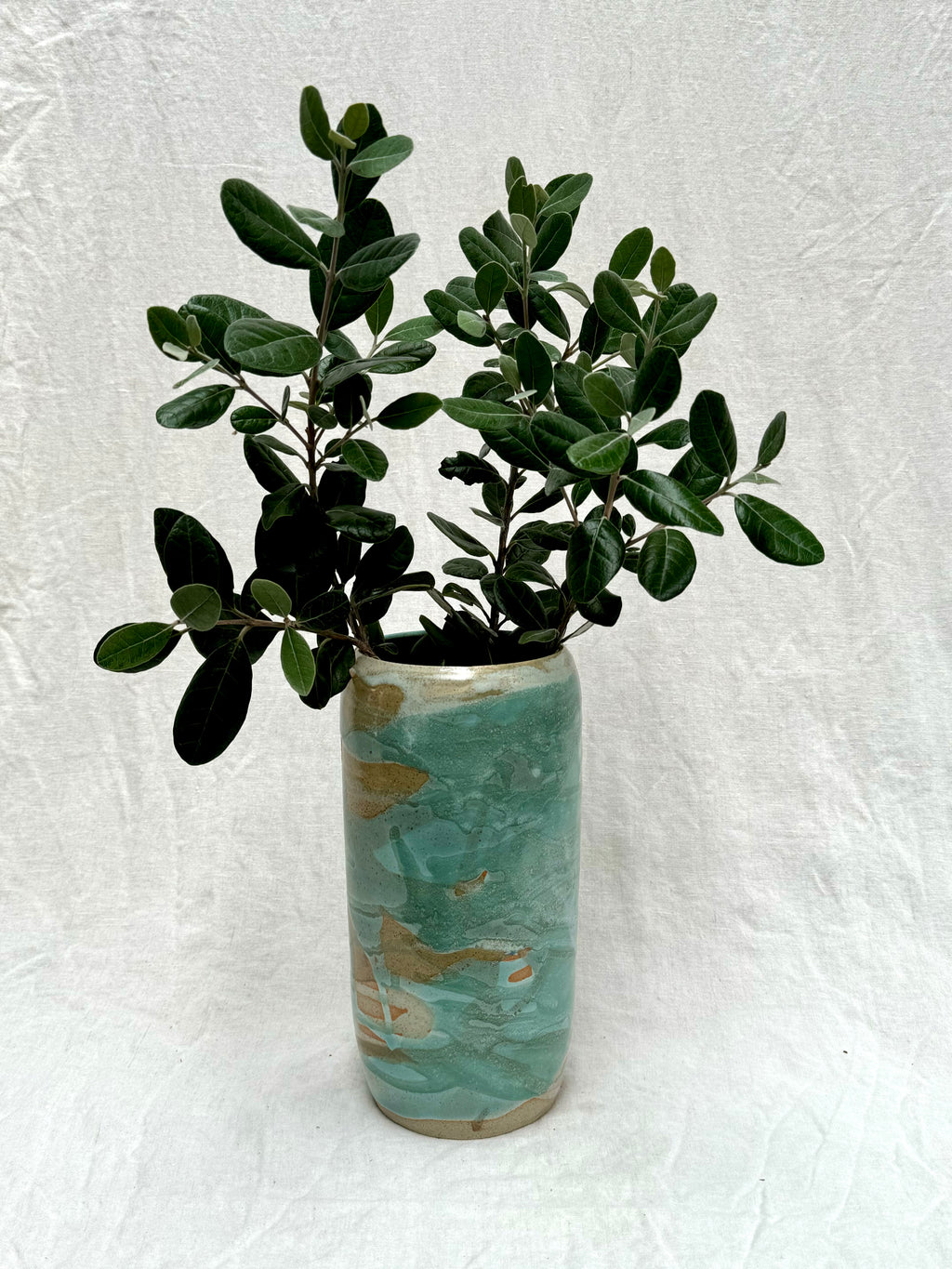 Forest green vase - large