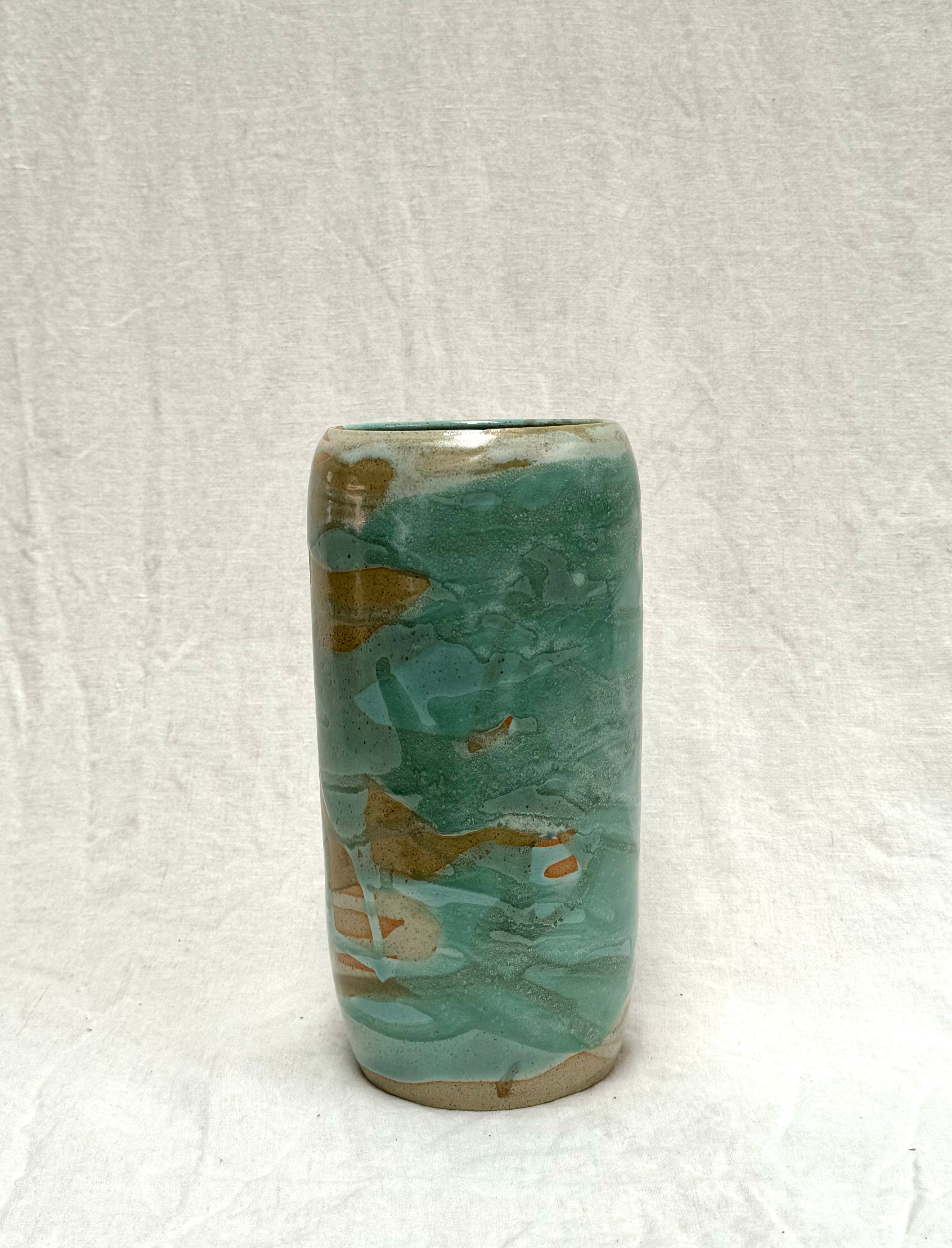 Forest green vase - large