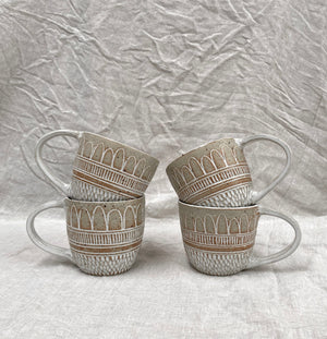 Boho Rain Raw Mug