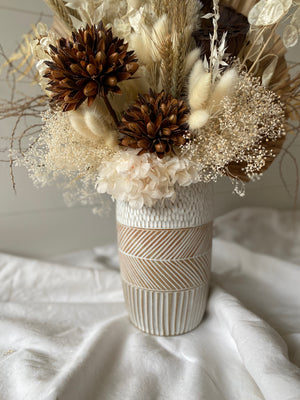 Large Floral Arrangement - Boho Raw Vase