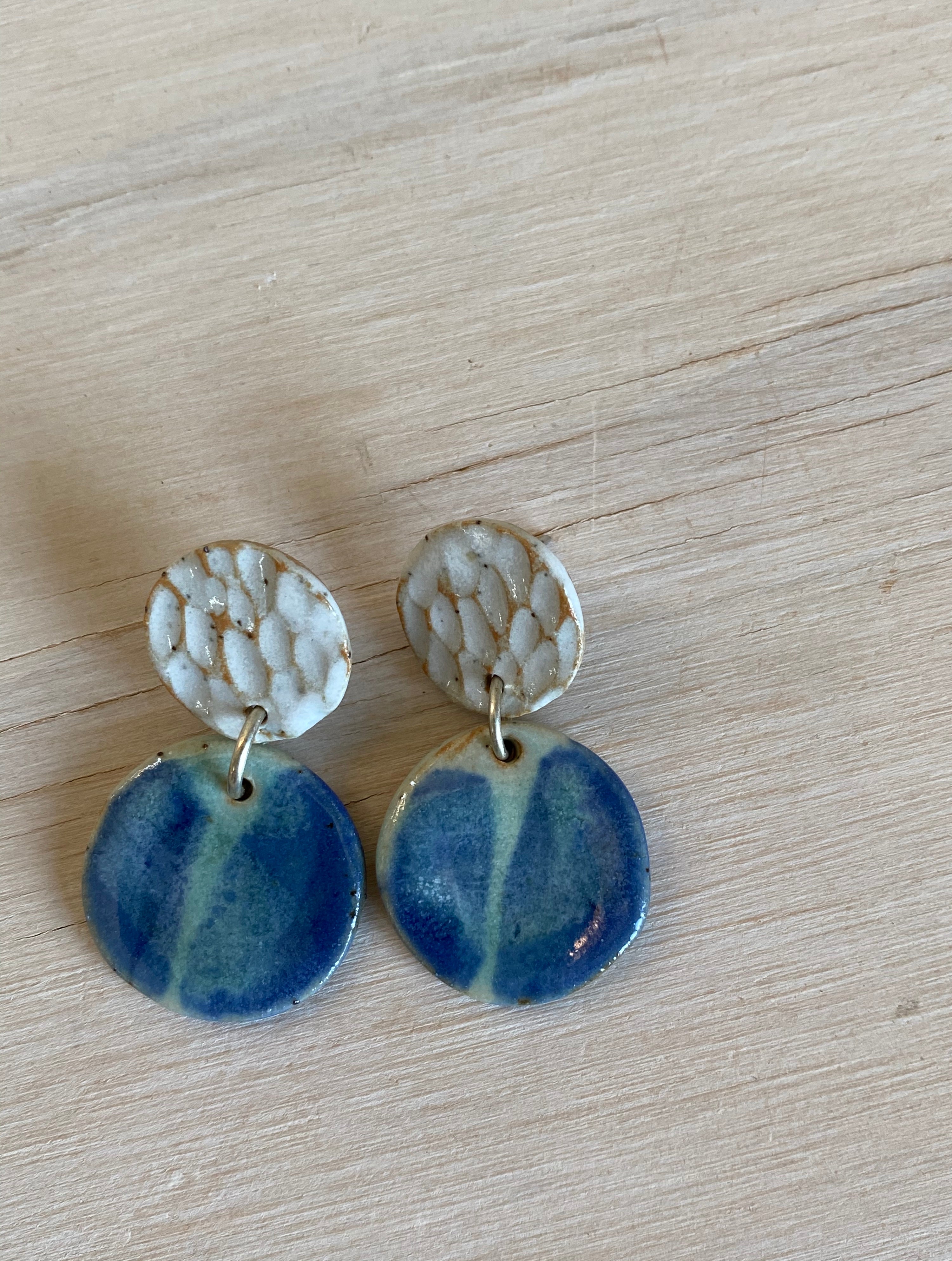 Ocean Texture Small Stud Drop