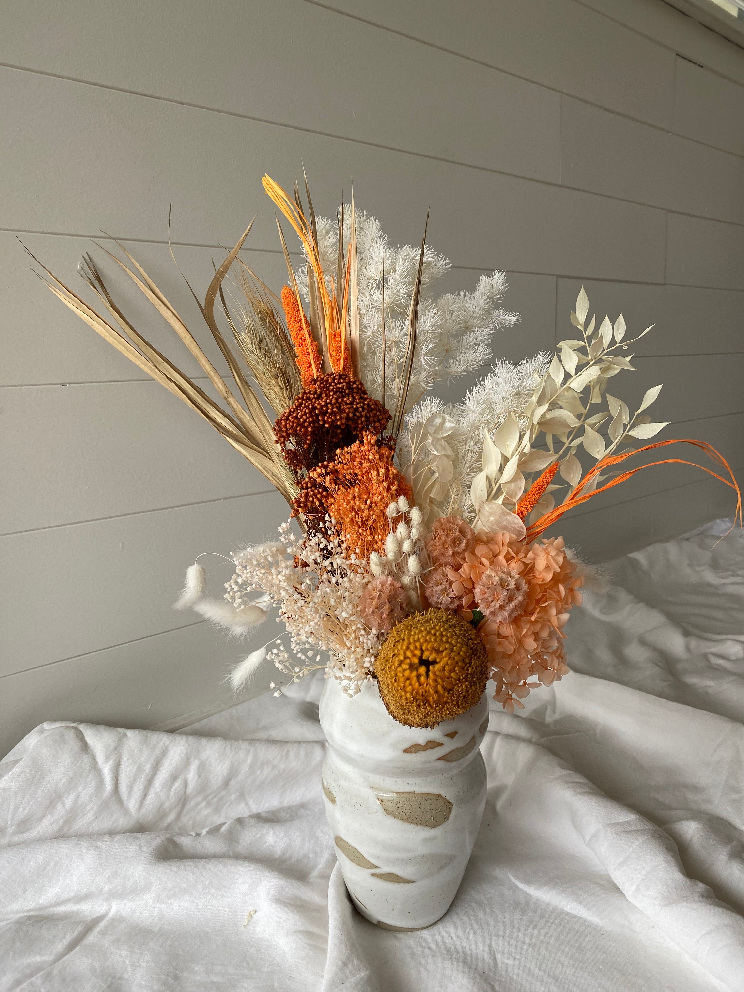 Floral Arrangement - Organic White Vase