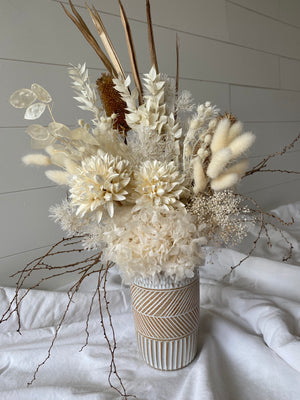 Floral Arrangement - Boho Raw Vase