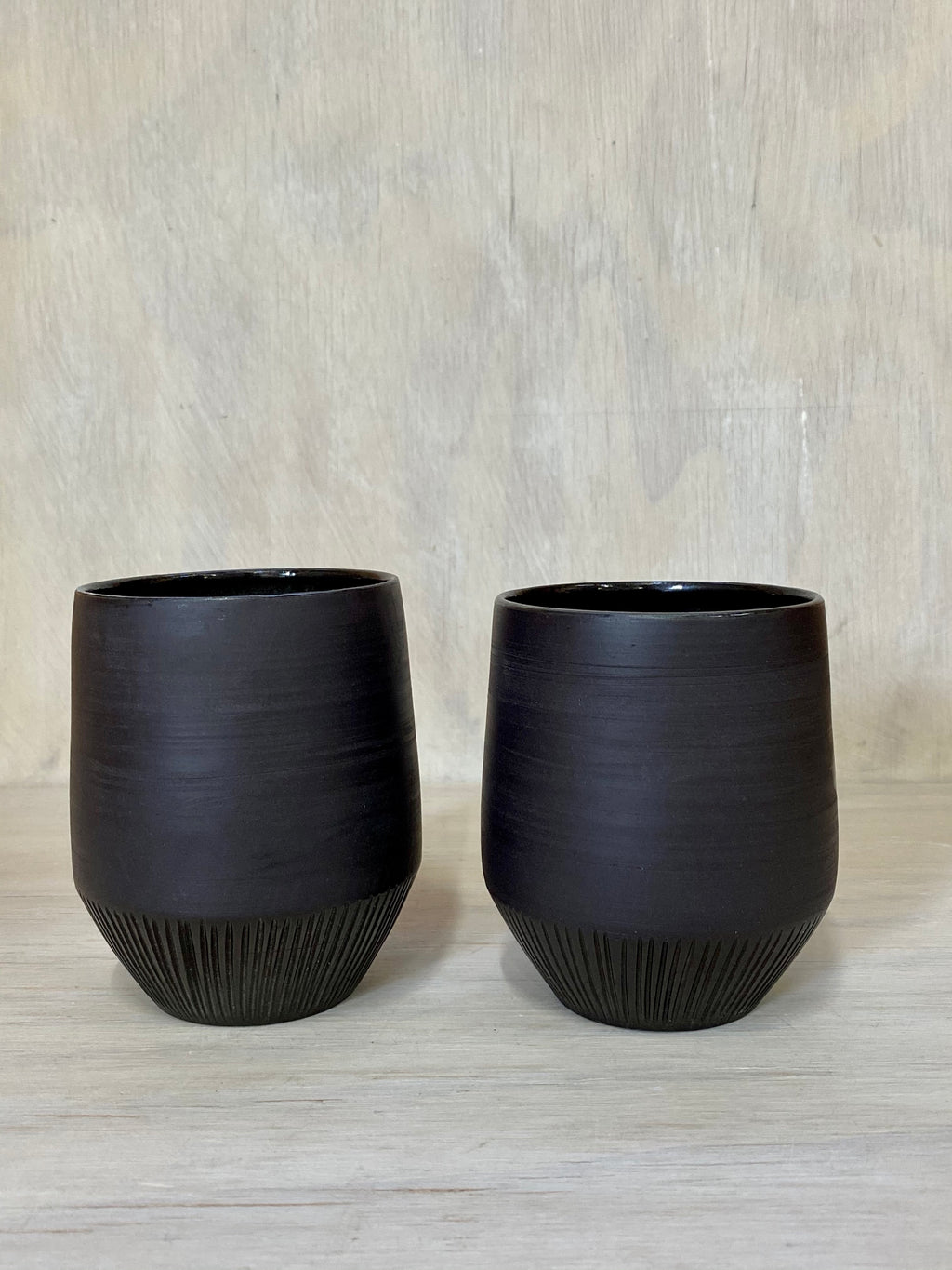 Black texture  multipurpose cup - seconds