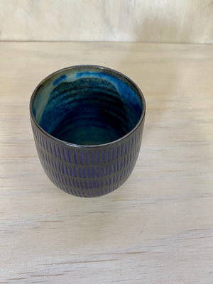 Textured Blue multipurpose cup - seconds