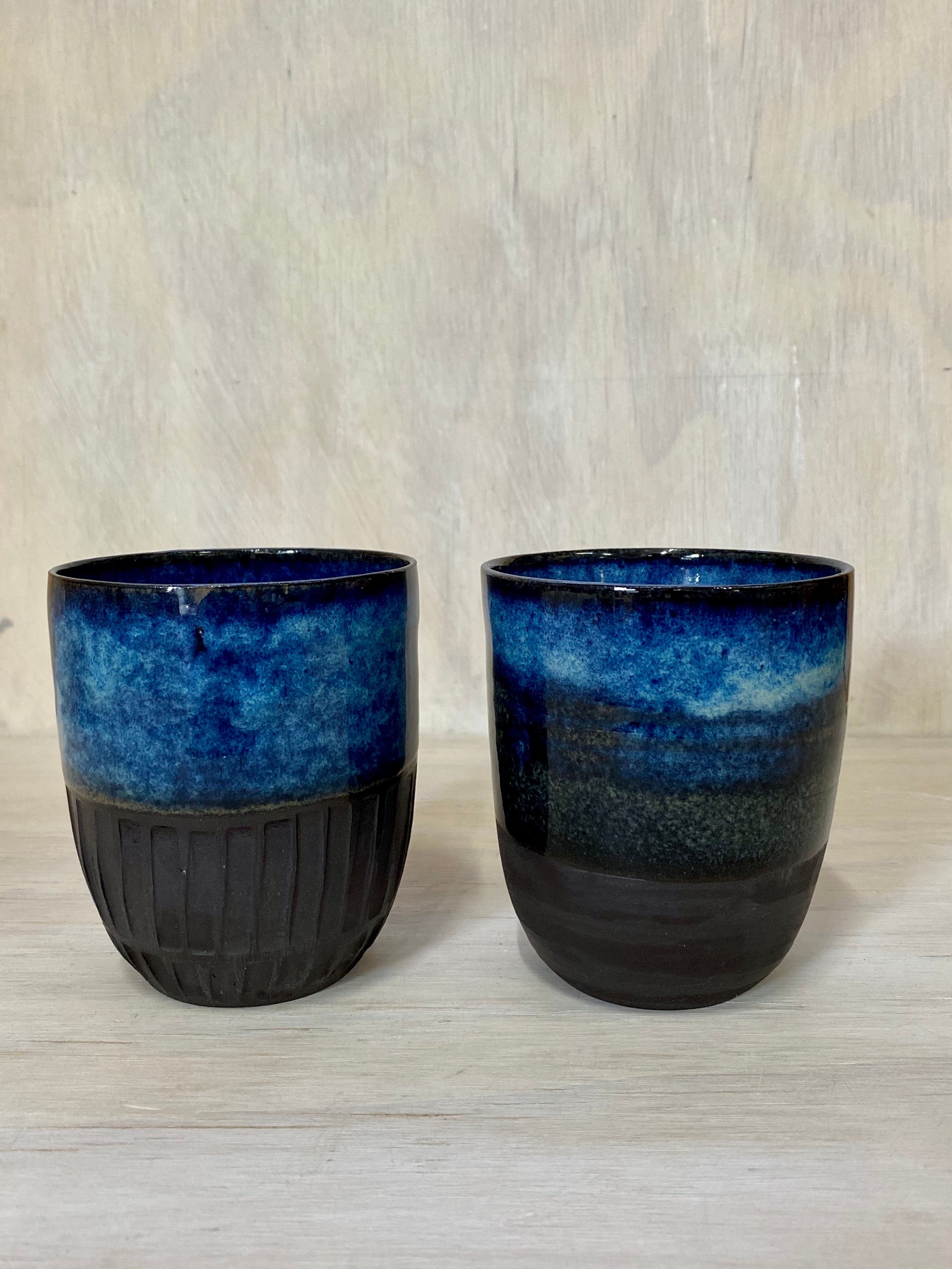 Floating blue cup (set of 2) - seconds