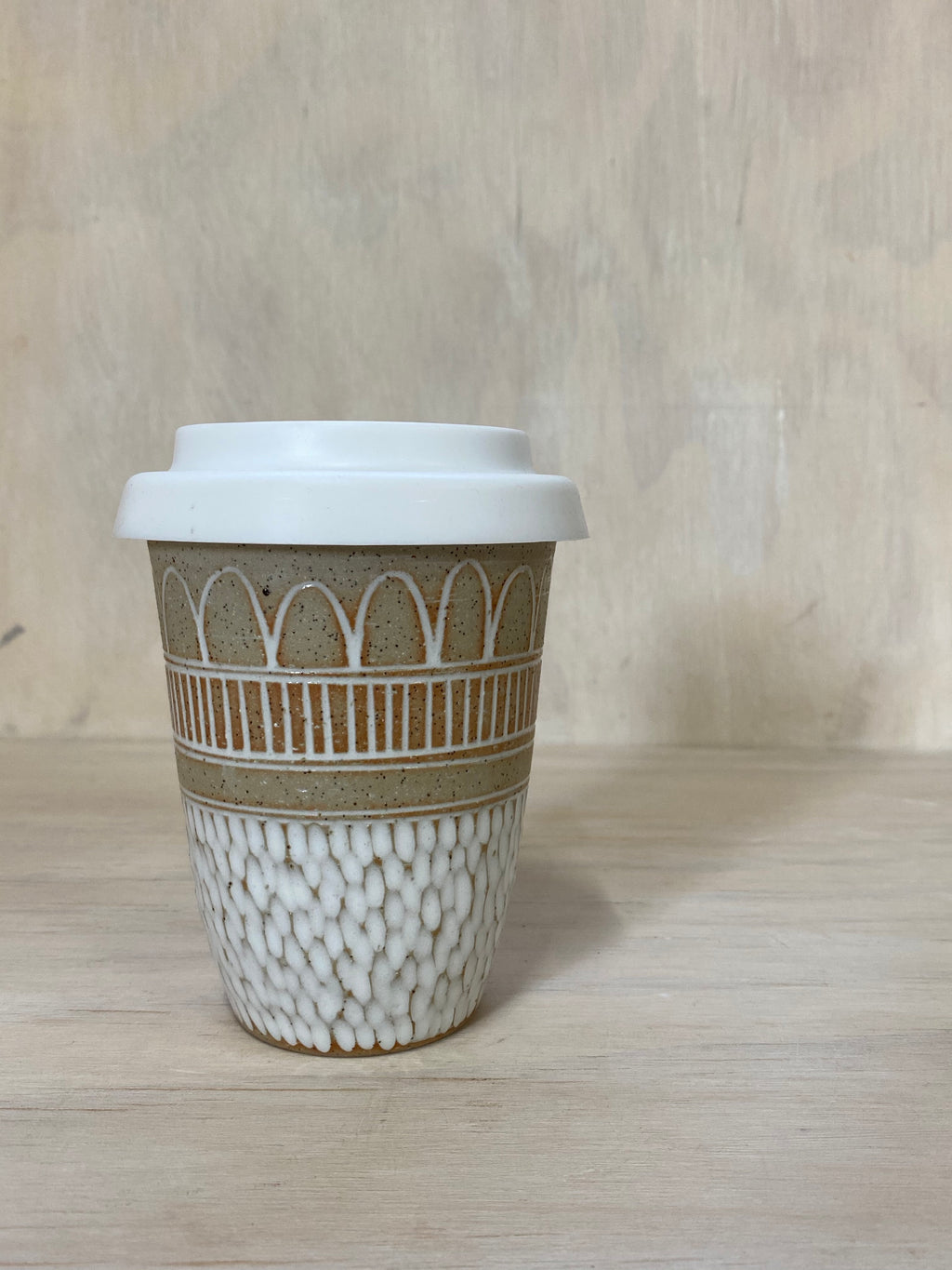 Boho rain raw travel mug - seconds