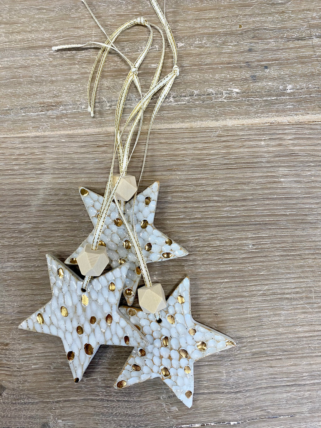 Spotty star with gold decoration