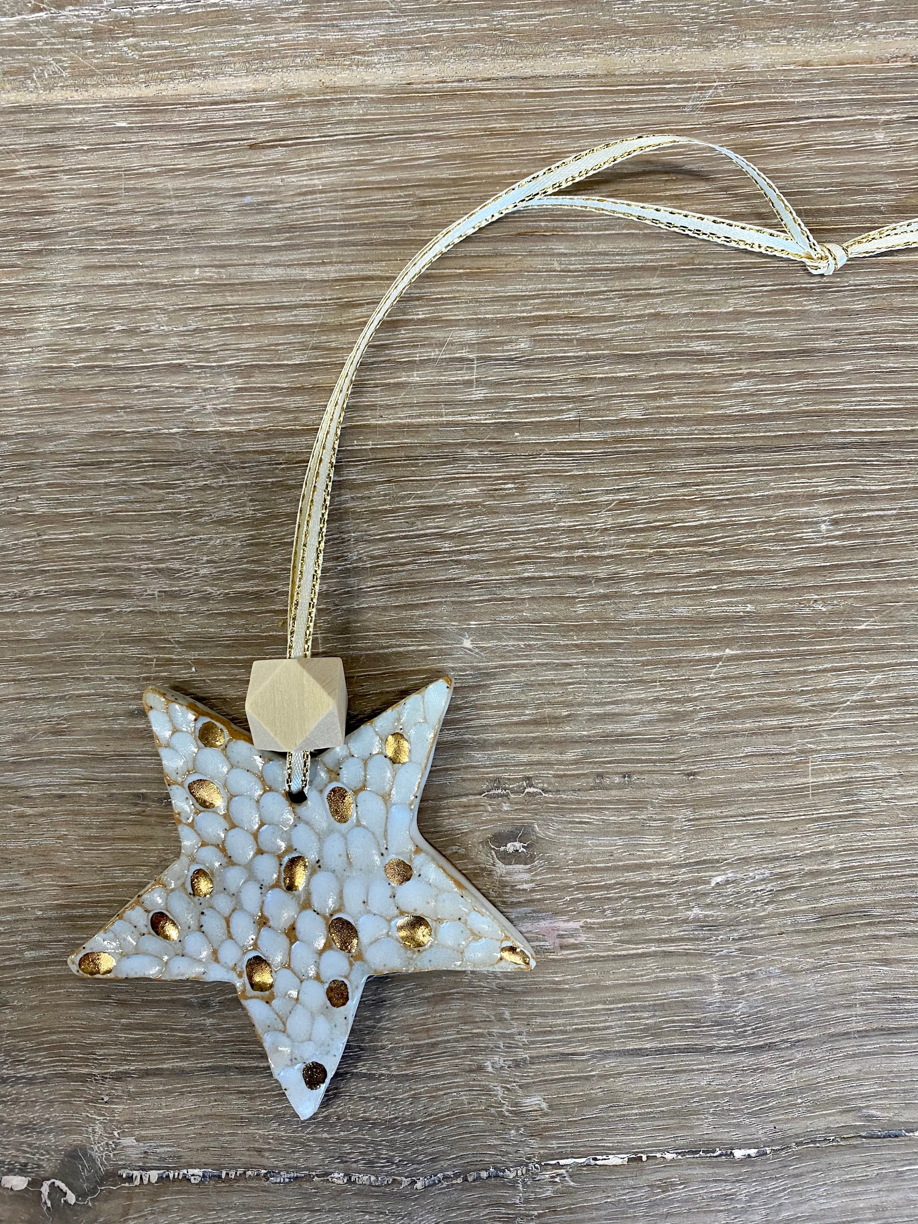 Spotty star with gold decoration