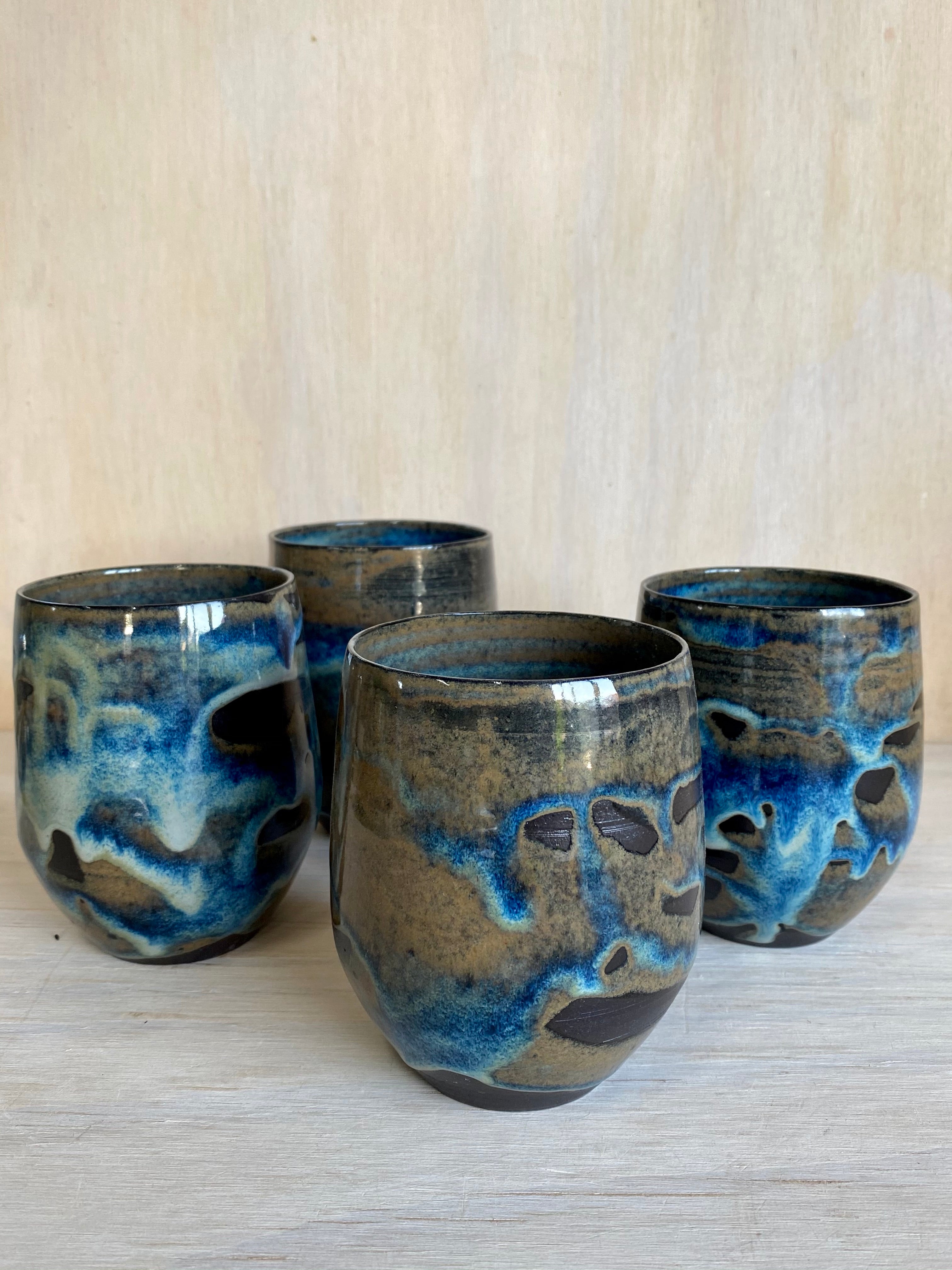 Floating blue multipurpose cup